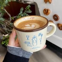 ราคา แจกันย้อนยุคฝรั่งเศสแก้วเซรามิกอินภาพประกอบถ้วยกาแฟอเมริกันถ้วยน้ําคู่เส้นผ่าศูนย์กลางขนาดใหญ่350มลพร้อมสต็อก22 (42423684963)