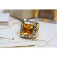 ราคา แหวนผู้ชายพลอยบุษราคัม ฝังเพชรสวิสแท้คัดเกรด ไม่ลอก ไม่ดำ (13979378486)