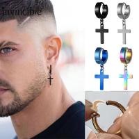 ราคา ต่างหูห่วงโลหะ แบบยาว ห้อยจี้ไม้กางเขน เครื่องประดับแฟชั่น สไตล์พังก์ สําหรับผู้ชาย ผู้หญิง (12991385463)