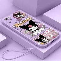 ราคา ปลอกสําหรับiPhone 6 6S 6 Plus 6S Plus iPhone 7 8 Plusเคสโทรศัพท์การ์ตูนอะนิเมะKuromiพร้อมเชือกเส้นเล็กความงามสาวซิลิโคนTPU Soft Shellออกแบบใหม่กันกระแทกปกหลัง (26187612301)