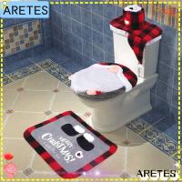 ราคา ARETS ที่หุ้มที่นั่งชักโครก, ผ้าคลุมฝาชักโครกคริสต์มาส Snowman โพลีเอสเตอร์, DIY Santa Elk พิมพ์ชุดฝาชักโครกคริสต์มาส (41725171057)