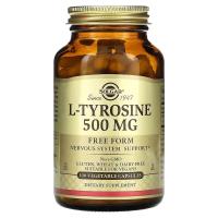 ราคา Solgar, L-Tyrosine, 500 mg, 100 Vegetable Capsules (44215633838)