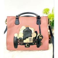 ราคา Sale Lapalette cupcake bag แท้100% กระเป๋าสะพายข้างมือสอง สีชมพูพีช (23688541966)