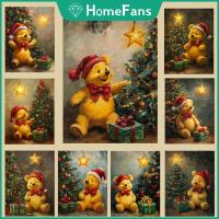ราคา ภาพวาดสีน้ำมันชุดผ้าใบ Winnie the Pooh สำหรับตกแต่งบ้านสไตล์คริสต์มาส (42322105104)