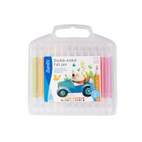 ราคา Bantex ปากกาเมจิก 2 หัว ปากกาเคมี 12 / 24 สี สีสวย เป็นธรรมชาติ เส้นคมชัด สำหรับงานศิลปะ Marker pen (29537926133)