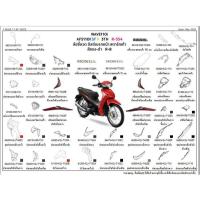 ราคา ชุดWAVE110i 2022 แดง-ดำ R-B ชุดสีเวฟ110ไอ 2022 ล้อซี่ลวด ดิสก์เบรกหน้า สตาร์ทเท้า อะไหล่แท้ HONDA 100% (44023100251)