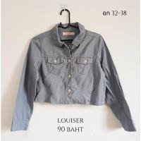 ราคา เสื้อครอปเชิ้ตผ้ายีนส์ กระดุมสวย งานป้าย อก 32-38 นิ้ว พร้อมส่ง มีเก็บเงินปลายทาง (25734908411)