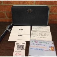 ราคา Coach กระเป๋าสตางค์ใบกลาง ซิปรอบ มีสายคล้องมือ (1924236086)