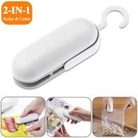 ราคา 2 in 1 เครื่องซีลถุงอาหารขนาดเล็กแบบพกพา เครื่องซีลถุงพลาสติก (5441408903)