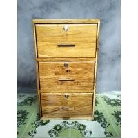 ราคา ตู้หัวเตียง ตู้ข้างเตียง 3 ลิ้นชัก ไม้สัก (29572919825)