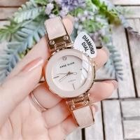 ราคา ของแท้ Anne Klein Diamond แฟชั่น Mother-of-Pearl แผ่นสีชมพู 2512LPGB สร้อยข้อมือแฟชั่นผู้หญิงนาฬิกา 1414BKGB (41920128367)