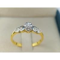 ราคา แหวนเพชรแท้เบลเยี่ยม เพชร 5/ 0.10 กะรัต ทองแท้9K มีใบรับประกัน เปลี่ยน-ขายคืนได้ เหลี่ยมเพชร H&A (26072663933)