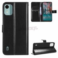 ราคา Nokia C12 Case Flip PU Leather Wallet ฝาหลังเคสโทรศัพท์ Nokia C12 C22 C30 C21 C01 Plus NokiaC12 Case Stand Holder (40866339072)