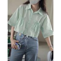 ราคา NEWครอปเกาหลี สีเขียวมิ้น (8082230182)