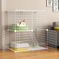 ราคา พร้อมส่ง 75*73*39cm คอกน้องแมว คอกกรงสัตว์เลี้ยง DIY คอกสุนัข กรงแมว ออกแบบกรงได้ตามต้องการ (9580134414)