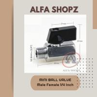 ราคา มินิบอลวาล์วชายหญิง 1/4 นิ้วบอลวาล์ว 1/4" (27231916541)