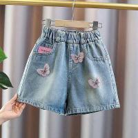 ราคา กางเกงขาสั้นยีนส์สำหรับเด็กผู้หญิง เนื้อผ้าบาง หลวม (29393486050)