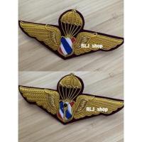 ราคา (ขาหมุดสีทอง) ปีกร่ม ปีกร่มตำรวจ ปีกตำรวจ ตร. ดิ้นทอง (12085605093)