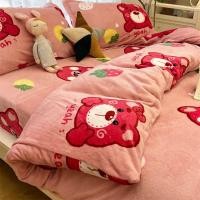 ราคา ผ้าปูที่นอน ชุดผ้าปูที่นอน 5ฟุต/6ฟุต/King size สักหลาด อบอุ่นสุดๆ (20161199287)