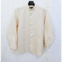 ราคา DAKS LONDON แท้ อก41 เสื้อเชิ๊ตแขนยาวคอจีนลายครีมคลาสสิก (25126594515)