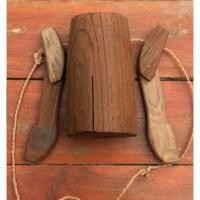 ราคา กระดิ่งไม้แบบโบราณ ของมงคล Hand‑Carved Thai Teakwood Livestock Bell (23639667860)