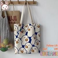 ราคา Euceane Woman Tuition Bag Canvas Tote Bag การ์ตูนสไตล์เกาหลี Beg Wanita (18489112114)