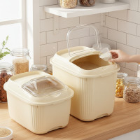 ราคา ถังเก็บข้าวสารเกรดอาหารขนาด 15 กิโลกรัม, ถังเก็บที่ปิดผนึกและป้องกันแมลง (46050622887)