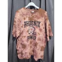 ราคา เสื้อยืด h&m สีน้ำตาล ผ้าคอตตอน ลายผ้ามัดย้อมสีน้ำตาลใส่เท่ๆ อก 44 ยาว 27 (41750573584)