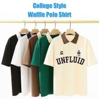 ราคา เสื้อโปโลแขนสั้น พิมพ์ลายตัวอักษร วาฟเฟิล แฟชั่นฤดูร้อน สําหรับผู้ชาย (25172233274)