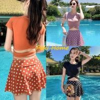 ราคา ชุดว่ายน้ำทูพีช สไตล์ย้อนยุคฝรั่งเศษ เสื้อ+กระโปรง ชุดว่ายน้ำทูพีชลายจุดเเฟชั่น (23767028734)