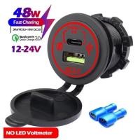 ราคา 12v/24v Quick Charge 3.0 Dual USB Car Charger Socket กันน้ํา QC3.0 USB Fast Charger Socket Power Outlet (27373766359)