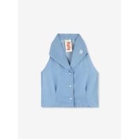 ราคา (ส่งต่อ) RALLY Denim Vest - เสื้อคอปกแขนกุดปักโลโก้ (มือสอง) (25917917564)