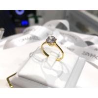 ราคา แหวน cz เหลี่ยมเดียวกันกับแหวนเพชรแท้ ดีไซน์เพชรเม็ดเดี่ยว 80 กะตัง 6 หนามเตย (6110997863)