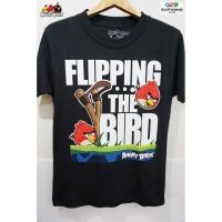 ราคา Angry Birds แท้ เสื้อยืดคอกลมแขนสั้นสีดำ (1596409348)
