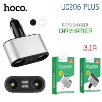 ราคา HOCO UC206 Plus ช่องเสียบที่ชาร์จแบตในรถยนต์ USB 2 Port และช่องจุดบุหรี่ในรถยนต์ 2 ช่อง (27602554944)