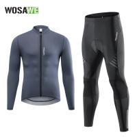 ราคา ชุดกีฬาผู้ชาย WOSAWE สำหรับกีฬากลางแจ้ง จักรยานเสือภูเขา ปั่นจักรยาน ระบายอากาศได้ ไม่ลื่น ระบายความชื้น แขนยาว กางเกงขา (24591673476)