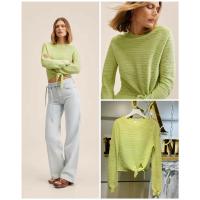 ราคา Mango auth เสื้อสีเขียวผูกหน้า (28472536629)