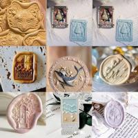 ราคา Fire Lacquer Seal Nail Made Retro นูนสามมิตินักเรียน Series ซองจดหมาย Rose คําเชิญ Horseshoe Lotus Christmas (43075689802)