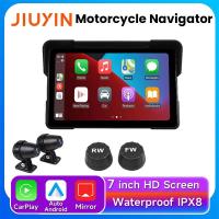 ราคา JIUYIN 7 นิ้วรถจักรยานยนต์นําทาง Audio Visual ระบบ Carplay และ Android Auto รถจักรยานยนต์ Dash Cam กันน้ํารถจักรยานยนต์อุปกรณ์เสริมสําหรับ Honda Click 125i Yamaha Aerox (43073054018)