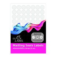 ราคา สติกเกอร์ พีวีซี ใสดวงกลม 25มม. คลิก เลเบล PVC-025C (20806574725)