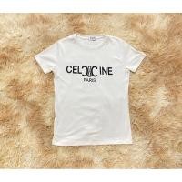 ราคา เสื้อยืดแขนสั้นคอกลม สีขาว สกรีน CELINE (22770649598)