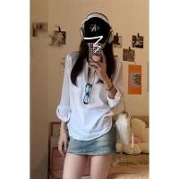 ราคา เสื้อเบลาส์แขนยาวทรงหลวมสไตล์วินเทจฝรั่งเศส สำหรับผู้หญิง (28939191397)