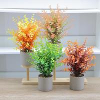 ราคา ต้นไม้ประดิษฐ์ขนาดเล็ก สีเขียวสด ในกระถางสำหรับตกแต่งภายในบ้าน โต๊ะทำงานและสไตล์ฟาร์มเฮาส์ (43368934775)