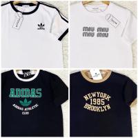 ราคา มือ1 เสื้อยืดป้าย Basically ME & ZARA สื้อยืดคอกลมแขนสั้นสกรีน Cotton Supreme (22943104494)