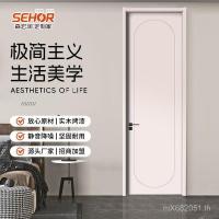 ราคา ฉนวนกันเสียงโรงงานขายตรงไม้เนื้อแข็งประตูที่ทันสมัยเรียบง่ายไม้เนื้อแข็งแล็กเกอร์-ฟรีประตูห้องนอนประตูไม้สไตล์หลาย @ (48500494242)