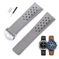 ราคา Retro สายนาฬิกาหนังแท้สําหรับ TAG Heuer Carrera Aquaracer Monaco 20 มม.22 มม.24 มม.หนังวัวสายนาฬิกาผู้หญิงผู้ชายนาฬิกาสร้อยข้อมือกีฬาข้อมือเข็มขัด Watchband (42069185051)