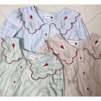 ราคา เสื้อคอบัว ผ้าฉลุ ปักลายดอกไม้ (18676424525)