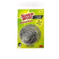 ราคา ฝอยขัดหม้อ สก๊อตไบรต์ 3M ฝอยสเตนเลส ใยขัดกะทะ สก๊อตไบร์ SCOTCH BRITE หนัก 14 กรัม (44203685479)
