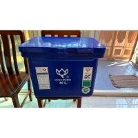 ราคา ถังแช่ ถังเก็บน้ำแข็ง 40 ลิตร ตราดอกบัว สีน้ำเงิน (มือสอง) (26071702929)