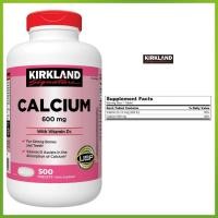 ราคา (Exp.02/2028)Kirkland Signature Calcium 600 mg. with Vitamin D3 500 เม็ด (29452590841)
